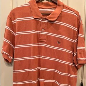 Men’s orange stripe, Eddie Bauer polo extra large tall